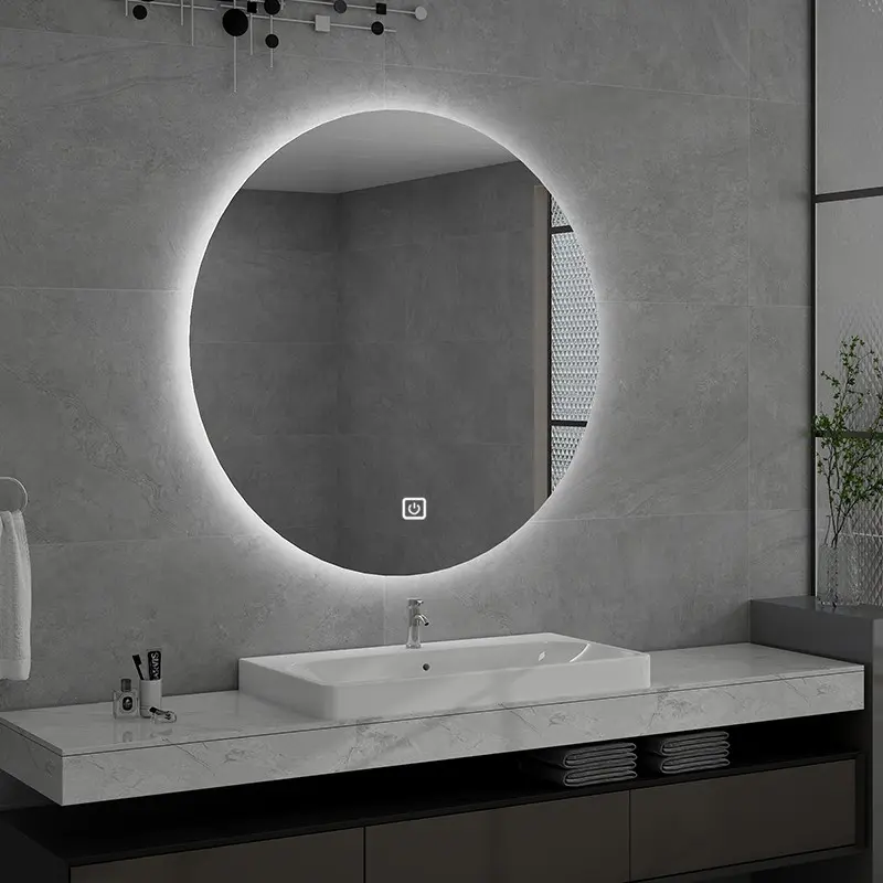 Modern LED Lighted Round Ba...