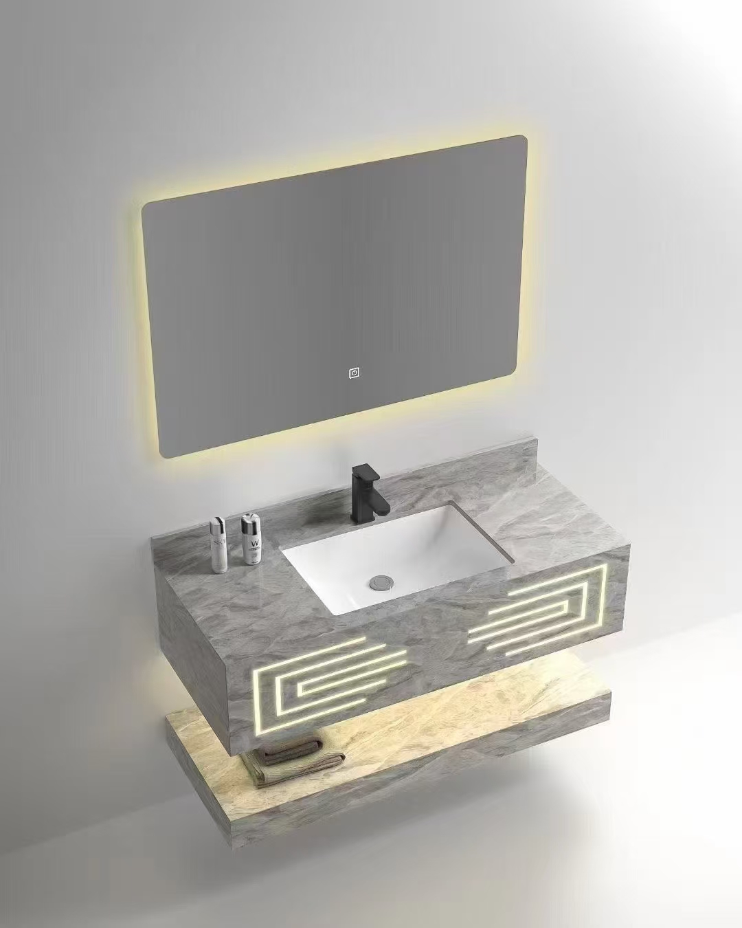 What is a vanity unit in a bathroom?