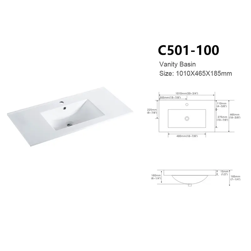 Thin Ceramic Vanity Sinks F...